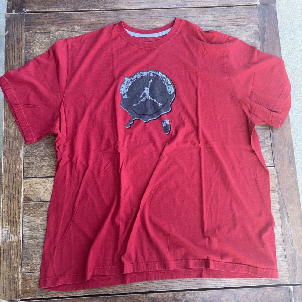 Nike air Jordan new without tags red men’s three XL short leeve - Picture 2 of 5